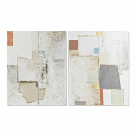 Canvas DKD Home Decor Pinewood Canvas 80 x 3,7 x 100 cm