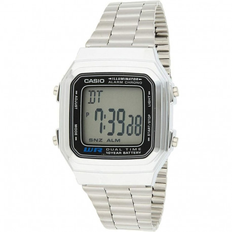 Unisex Kell Casio VINTAGE Must Hõbedane (Ø 32 mm) (Ø 34 mm)