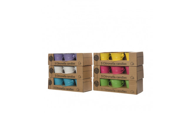 Mosquito repellent Decoris Candle Set Ø 5 x 6,5 cm Multicolour 45 g
