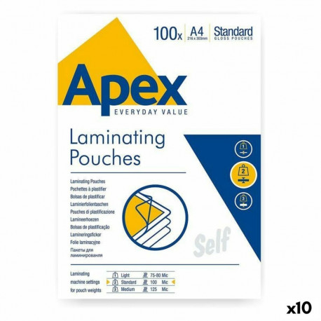 Laminating Pouches Fellowes 100  Tükid, osad Läbipaistev A4 (10 Ühikut)