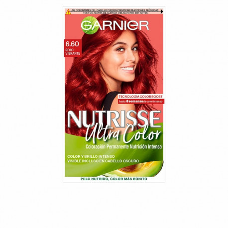 Püsivärv Garnier Nutrisse Küllastunud punane Nº 6.60 Nº 6,60-Rouge Vibrant (3 Ühikut)