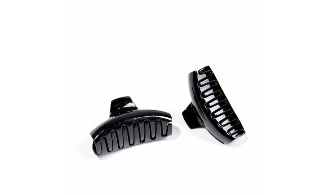 Hair clips Inca Pinza Grande Black 2 Units