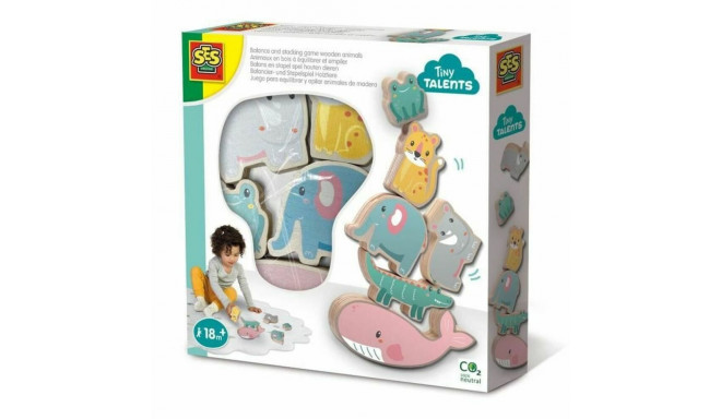 Playset SES Creative Wooden animals to balance and stack
