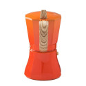 Italian Coffee Pot Oroley Petra Orange Aluminium 9 Cups