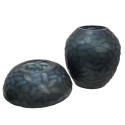 Vase Home ESPRIT Blue Crystal Modern 33 x 33 x 14 cm Vase Home ESPRIT Blue Crystal Modern 33 x 33 x 14 cm