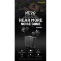 Nitecore NE20 juhtmevabad kõrvaaasaga Bluetooth must kõrvaklapid