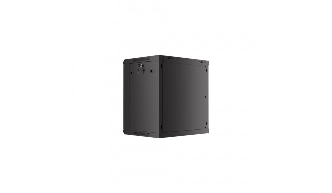 seinapealne 19" 12U 600x450 must perforeeritud uksega rack-kapp Lanberg (flat pack)