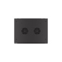 WALL-HUNG RACK CABINET 19" 12U 600X450 BLACK PERFORATED DOOR LANBERG (FLAT PACK)