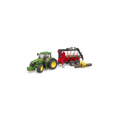 BRUDER John Deere 7R 350 metsahaagise ja 4 palgiga