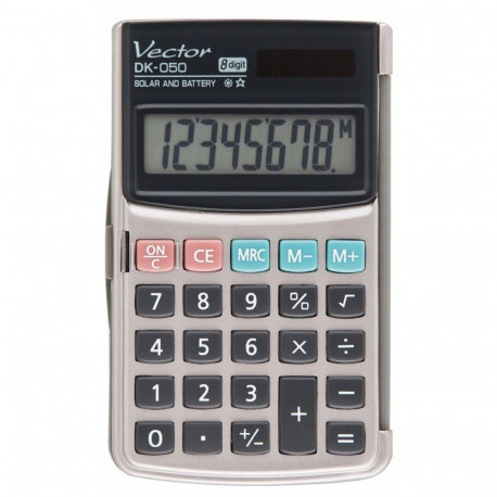 Vector DK-050 Pocket Calculator, Grey