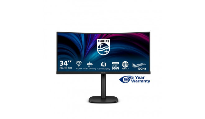 Philips 3000 series 34B2U3600C/00 computer monitor 86.4 cm (34") 3440 x 1440 pixels Wide Quad HD LCD