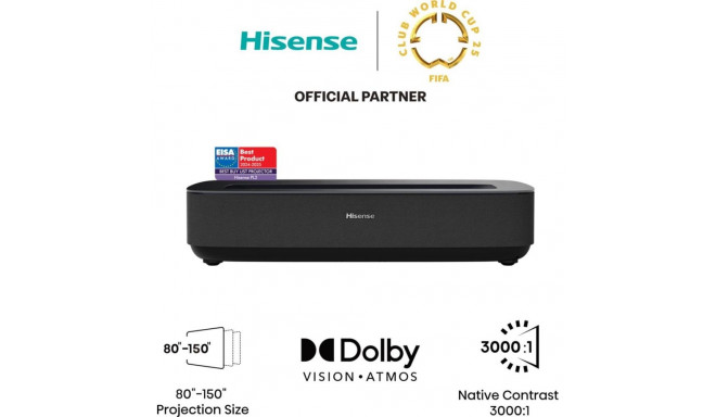 Hisense Laser TV PL2 Ultra short throw projector 2700 ANSI lumens DLP UHD 4K (3840x2160) 3D Black