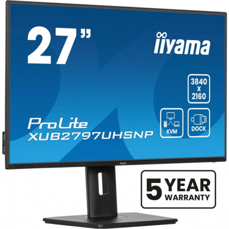 iiyama ProLite XUB2797UHSNP-B1 arvutimonitor 68.6 cm (27") 3840 x 2160 pikslit 4K Ultra HD LED must