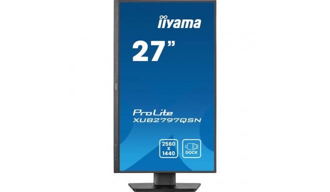 iiyama ProLite 27’’ QHD IPS-tehnoloogiaga paneel USB-C doki ja RJ45 (LAN)-iga