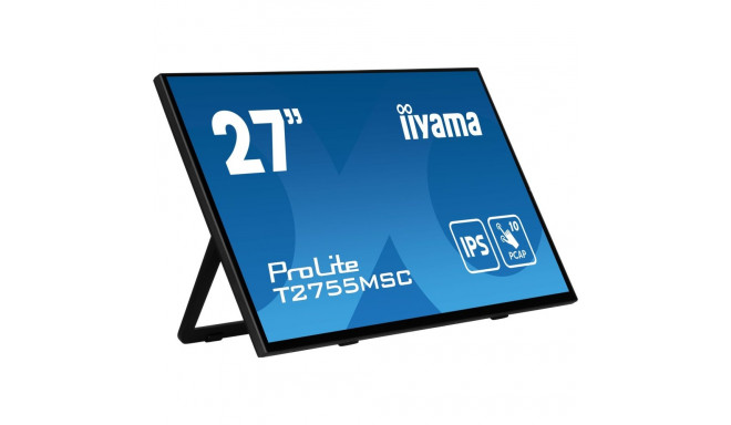 iiyama ProLite 27” Optical Bonded PCAP 10pt touchscreen monitor with IPS panel technology, edge-to-e