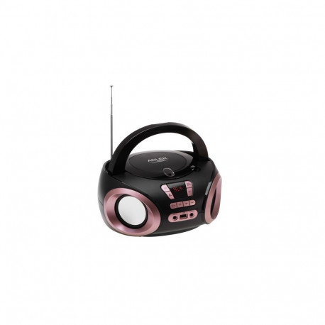 AD boomboks 1181 CD-MP3 USB FM AUX kõrvaklappide pesa, must, vaskne