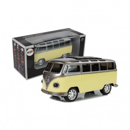 Autobus Resorak z Napędem Frykcyjnym Na Baterie Światła Dźwięki Żółty