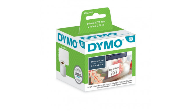 Etikett iseliimuv Dymo LabelWriter Multi-Purpose 54 x 70mm (rullis 320 etiketti) 99015 valge