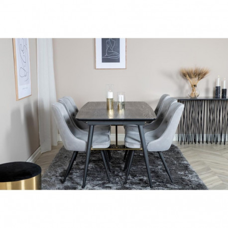 Söögitoa komplekt Gold&Velvet Deluxe 6 tooli