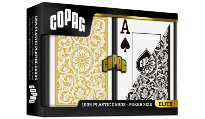Copag mängukaardid Elite Poker Jumbo Index Double Deck, kuldne/must (1546)