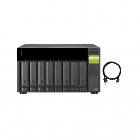 "QNAP TL-D800C 8-bay desktop USB-C 3.1 Gen2 10Gbps JBOD expansion unit"
