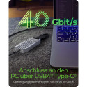 "ICY BOX IB-1919M-C42 Externes USB4 Gehäuse für M.2 NVMe SSD Aluminium"