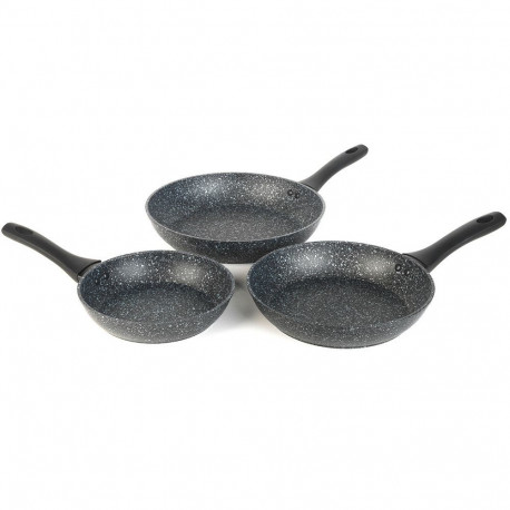 Salter BW11459BRMFOB Megastone Thermo Collar 3-Piece Frying Pan Set - 20/24/28cm