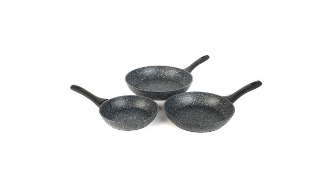 Salter BW11459BRMFOB Megastone Thermo Collar 3-Piece Frying Pan Set - 20/24/28cm