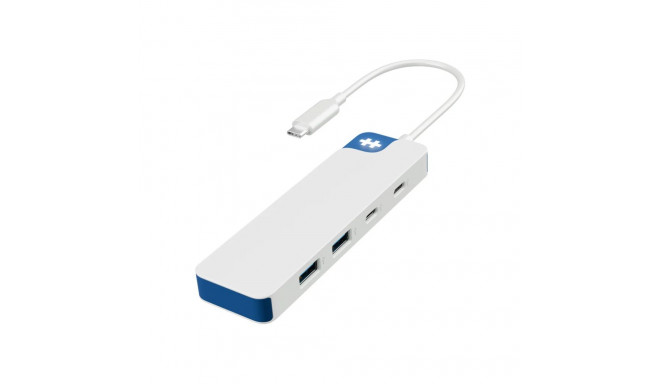 Hyper HyperDrive Flex 4-portiline USB-C kombopistik, valge/sinine | HD5200BUGL