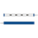 Hyper HyperDrive Flex 4 Port USB-C Hub, White/Blue | HD5201BUGL