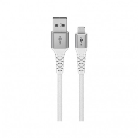 Goobay Lightning USB-A eriti pehme metallpistikutega tekstiilkaabel 74512