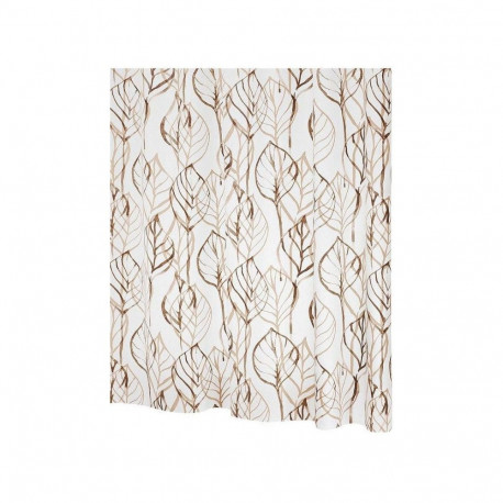 BATHROOM CURTAIN LEAVES BROWN 32618