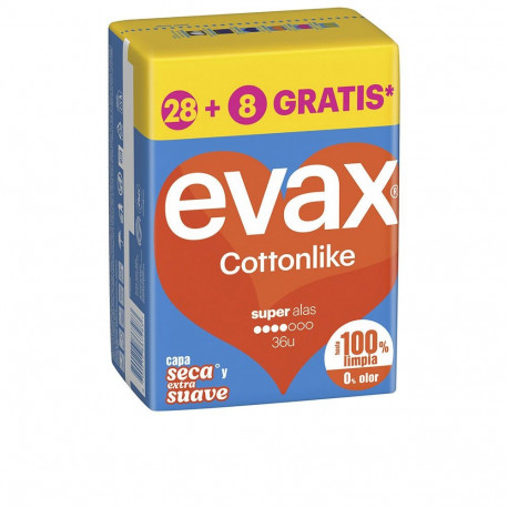 Evax hügieenisidemed Cottonlike super tiibadega 36tk