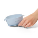 Babyono silicone suction bowl with lid blue 1662/01