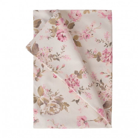 Laudlina HOLLY 136x220cm, maalitud roosid, 20% polüester, 80% puuvill, kangas 497