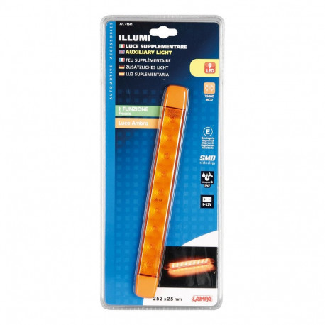 Gabariidi tuli 9 LED-i 12/24V, oranž