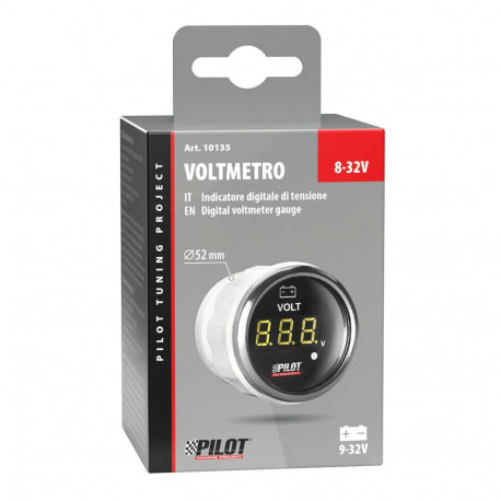 Voltmeeter 52cm, must, süvistatav