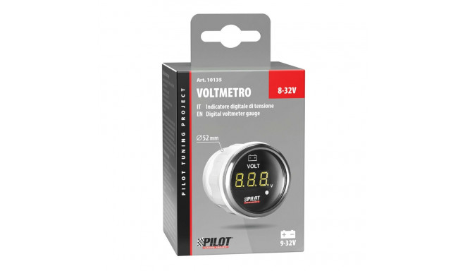 Voltmeeter 52cm, must, süvistatav