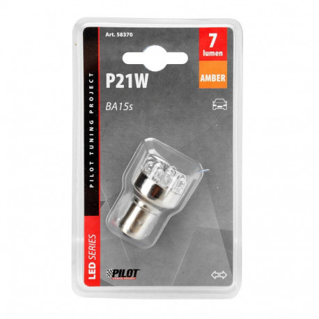 Multi LED lamp 11 ledi, P21W,12V,oranz