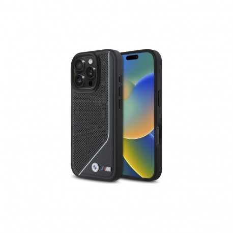 BMW M Perforated Twisted Line MagSafe case for iPhone 16 Pro - black