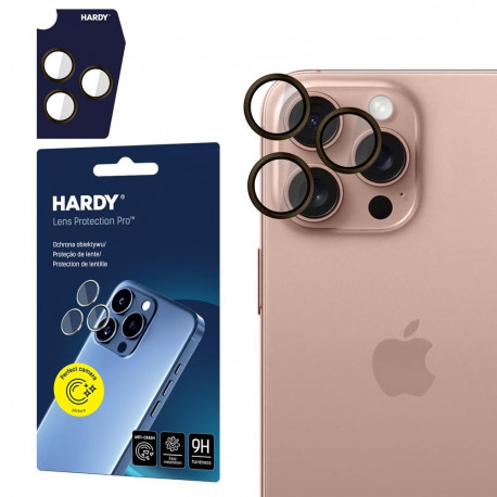 3mk HARDY Lens Protection Pro Glass for Apple iPhone 16 Pro / 16 Pro Max - Brown