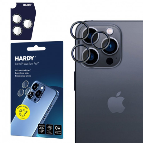3mk HARDY Lens Protection Pro Glass for Apple iPhone 15 Pro Max - Black