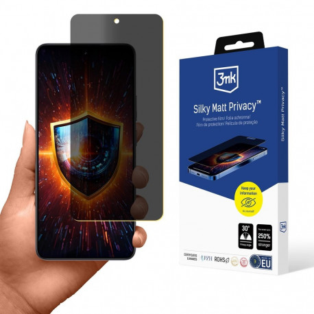 3mk Silky Matt Privacy™ Matte Privacy Screen Protector for Realme 14 5G / 14T 5G