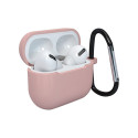 Case for AirPods 3 silicone soft case for headphones + keychain lobster clasp pendant pink (case D)
