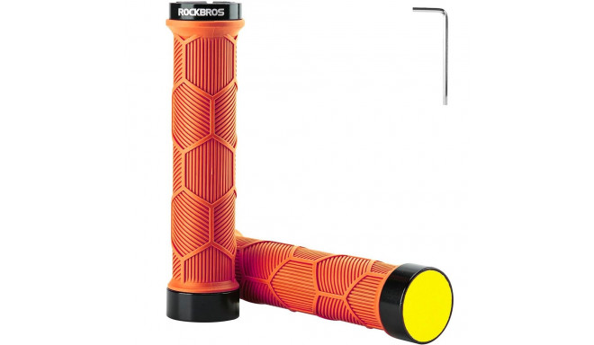 Rockbros 40720007004 bicycle grips with reflector - orange