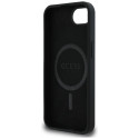 Guess Silicone Script Metal Logo MagSafe iPhone 16e Case - Black
