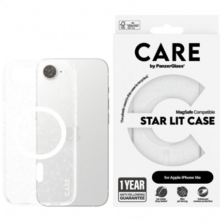 CARE by PanzerGlass Flagship Urban Combat StarLight White MagSafe iPhone 16e Case - Clear