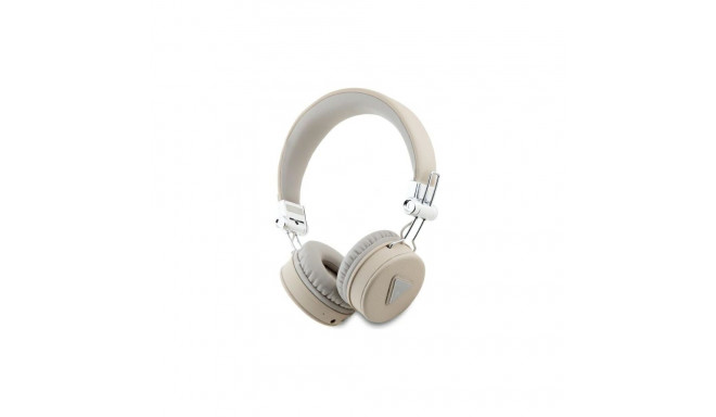 Guess Bluetooth on-ear headphones ENC GUBH70PGTSPSE beige/beige Grained Classic Round Shape