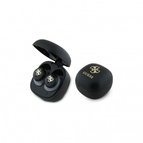 Guess Bluetooth headphones GUTWSJ144ESK TWS + docking station black/black Iridescent 4G Printed Logo