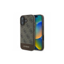 Guess 4G Bottom Stripe iPhone 16 Case - Brown